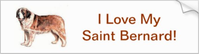 I love my Saint Bernard sticker