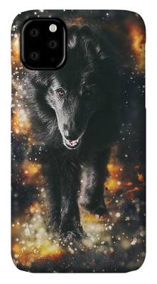 Belgian Groenendael phone case Wolf Shadow Photography