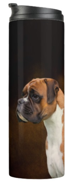 Boxer Dog thermal tumbler
