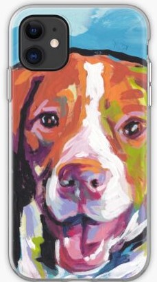 Brittany Spaniel painting phone case
