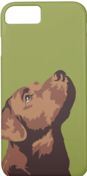 Chocolate Labrador phone case