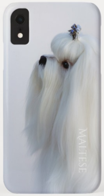 White maltese dog phone case