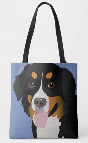 Bernese Mountain Dog tote bag