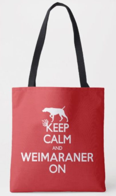 Keep calm weimaraner tote bag